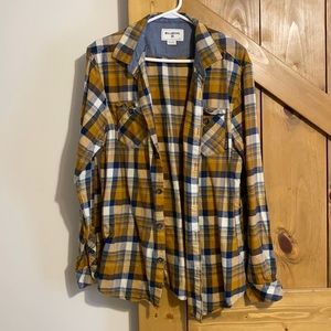 Yellow & Blue Plaid Flannel